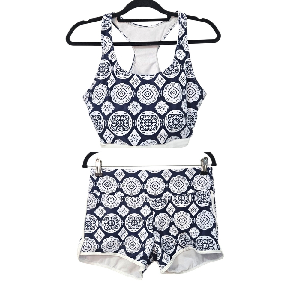 NWOT Irsutey 2 Piece Split Swimsuit  Size L